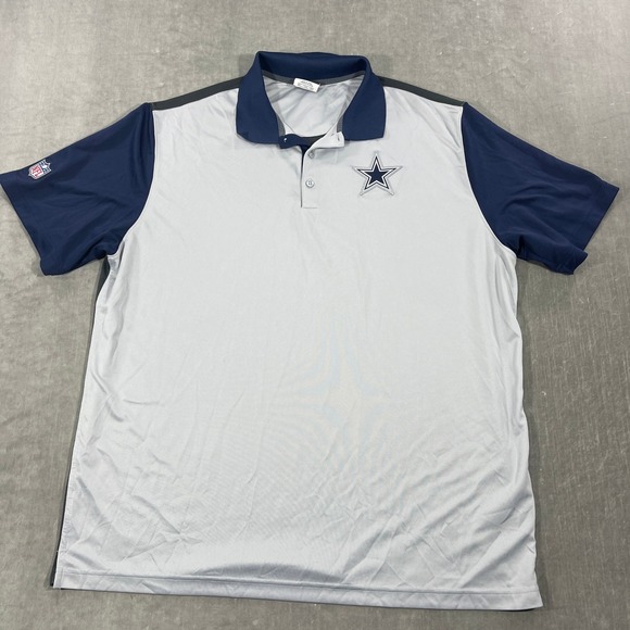 Dallas Cowboys NFL Nike Dri-FIT Mens XXL Gray Polo Shirt Football - Picture 1 of 7